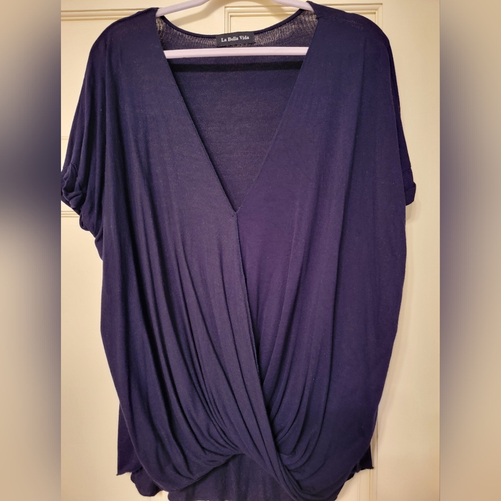 La Belle Deep Blue Women's Blouse